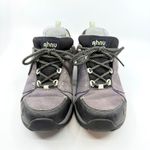 Ahnu Hiking Shoes Women US 8 Leather Waterproof Vibram Outsole Gray Purple AS IS Photo 2