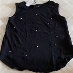 Generation Love  Black Tan Top w Silver Grommets Photo 0