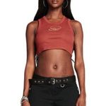 I am gia   ribbed knit vea crop cropped tank top xs in brown Photo 0