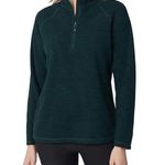 Eddie Bauer Women's Size Small Green Half Zip Fleece Pullover Sweater Photo 0