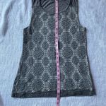 Banana Republic  Gray Scoop Neck Lace Overlay Tank Top | Size Small Photo 8