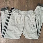 Adidas Vintage Joggers Sweatpants gray black striping Y2K Photo 3