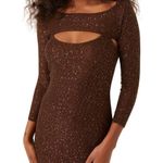 MISA Los Angeles NWT Lisette Sequin Midi Dress in Chocolate Shimmer Size M Photo 3