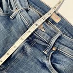 Mother Sz 25 The Mid Rise Dazzler Ankle Fray Jeans Riding The Cliffside Blue Photo 7