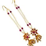 Indian/Pakistani Hyderabadi Jadau Sahara Jhumki Earrings Wedding Bridal Photo 7