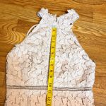 Bardot Women’s 4 Pink Gemma Floral Lace Halter Backless Eyelet Sheer Midi Dress Photo 5