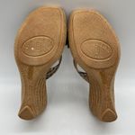 Italian Shoemakers NEW  Womens 8 Shoes Wedge Sandals Snakeskin Print Crisscross Photo 6