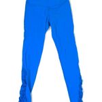 Beyond Yoga Down the Line Ruched Leg Bright Blue Leggings Size Medium Photo 0