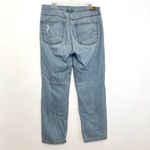 American Eagle  '90s Straight Jean Light Wash Ripped Rips High Waisted High Rise Photo 11