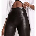 Spanx Women's Leggings Faux Leather Crocodile Brown Size Small Petite NWOT Photo 2