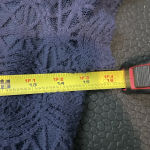 Lulus SZ small Navy Blue Floral Crochet Lace Short Sleeve Mini Dress Photo 6