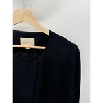 Loft Ann Taylor  Women's Black Zip Up Long Sleeve Blazer Jacket Front Zipper 6 4 Photo 3