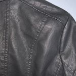 Cato Black Faux Leather Moto Jacket with Zipper Accents XL Photo 5
