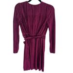 Topshop  Ribbed Wine Wrap Dress Long Sleeves Photo 6