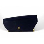 VINTAGE Clutch Evening Bag Purse MCM Mid Century Navy Blue Gold High Quality Photo 8