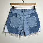 SO High Waisted Patchwork Mixed Denim Jean Shorts Photo 1