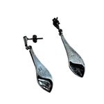 FAS Sterling, Onyx and Marcasite Earrings Silver Photo 4