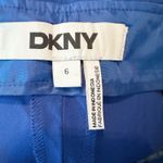 DKNY Twill Tie-Front Pleated Wide-Leg Pants Size US 6 Lapis Blue Photo 3