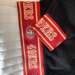 NFL 49ers Women’s Medium Sherpa Hoodie Zip Up Black Teddy Fleece Jacket Photo 5