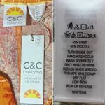 C&C California  Orange Floral Tropical Beach Shirt Dress Hawaiian Print S NWT Photo 6