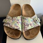 Birkenstock Birki’s Neon Tropical Coral Print Catalina Slide Sandals EU41/USW10 Photo 2