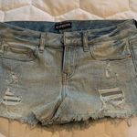 EXPRESS low rise Shortie denim shorts Size 4 Photo 0