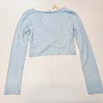 superdown  Matilda Wrap Crop Top in Baby Blue Large Photo 8