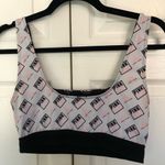 PINK - Victoria's Secret Black and White Victoria’s Secret PINK Logo Sports Bra Size M Photo 2