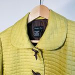 Green Peacoat Blazer Jacket Olive Vintage Quilted by Chapter One Women’s size 6 Photo 3