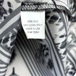 Amanda Uprichard 100% Silk Floral Black White Women's Sleeveless Buttons sz M Photo 5