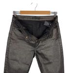 7 For All Mankind Metallic Twill Ankle Skinny Jeans Gunmetal Size 27 AU8121148 Photo 14