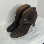 Geox  Respira Suade Brown Buckle Heel Ankle Boots EU 39 US9 Photo 6