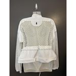 FP Movement Under The Sea Jacket Womens Large White Mesh Longline Convertible Photo 12