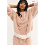 Free People  Intimately Warmer‎ Than You Oversized Cozy Lounge Pink Hoodie S Photo 2