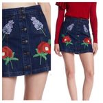 Top Shop Moto Denim mini skirt SZ W28/6 Photo 2