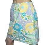 Lilly Pulitzer  White Label 6 Light Blue Yellow White King Crab Printed Skirt Photo 1