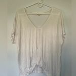 Articles of Society New  white knot front short sleeve oversized top sz S M Photo 1