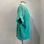 Natural Life Umgee 100% Cotton Gauze Tunic Top Size M Teal Boho Oversized Summer Blouse Photo 1