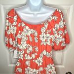 Modcloth  Parker & Rowe Floral Bloom Wildly Tiered Midi Dress Coral Orange XS Photo 5
