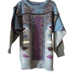 Vintage Le Roy M Geometric Knit Sweater 80s 90s Aztec Southwestern Size M Photo 0