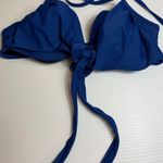 Victoria's Secret ‎ Blue Halter Bikini Top Tie Front Swimsuit 34C Photo 0