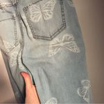 No Boundaries  Y2K Light Blue Butterly Elastic Waist Flared Jeans xs Photo 3