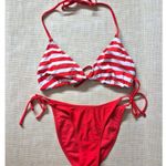 Xhilaration 2 Piece Reversible String Bikini Size L American Flag Patriotic Sexy Photo 10