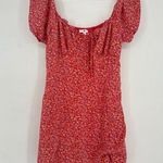 BP Tie Front Daisy Floral Mini Dress Women's Size Medium Short Sleeve Tie Front Photo 0