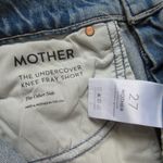 NWT Mother Superior Undercover Knee Fray Short in The Other Side Denim Shorts 27 Blue Photo 5