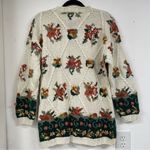 Vintage Krystal Cove Cream Floral Embroidery Grandma Core Women’s Sweater SP Green Size undefined Photo 8
