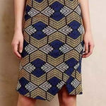 Maeve Kanara Anthropologie Knit Skirt Geometric Print Size 6 Photo 0