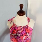 Gap ‎ Women Pink Floral Halter Relaxed Knot Tie Blouse Size S Photo 1