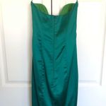 Portia & Scarlett Emerald Green Satin Cocktail Midi Dress Size 4 Photo 4