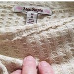 Free People Juicy Long Sleeve Stone Cold Beige Waffle Knit Cowl Neck Size M Photo 6